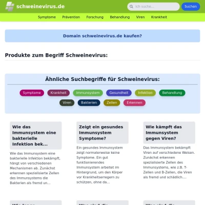 Screenshot schweinevirus.de