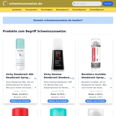 Screenshot schweisszusaetze.de