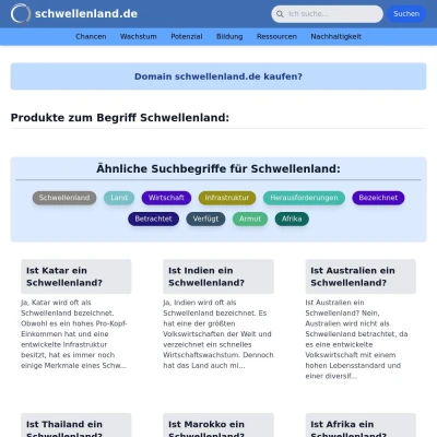 Screenshot schwellenland.de