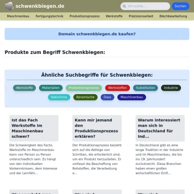 Screenshot schwenkbiegen.de