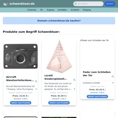 Screenshot schwenktuer.de