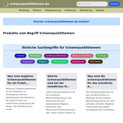 Screenshot schwerpunktthemen.de