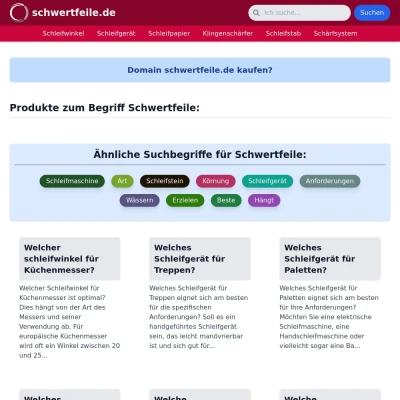 Screenshot schwertfeile.de