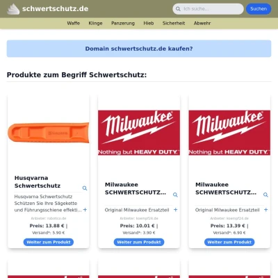 Screenshot schwertschutz.de