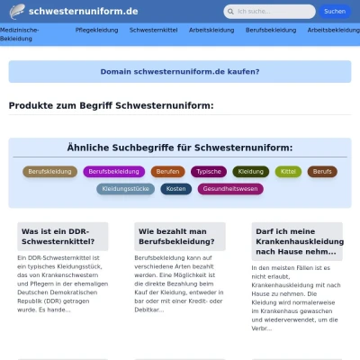 Screenshot schwesternuniform.de