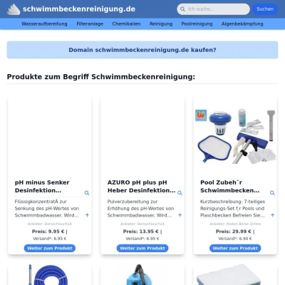 Screenshot schwimmbeckenreinigung.de