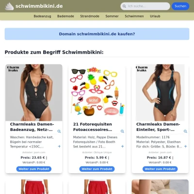 Screenshot schwimmbikini.de