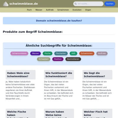 Screenshot schwimmblase.de