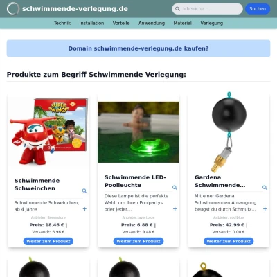 Screenshot schwimmende-verlegung.de