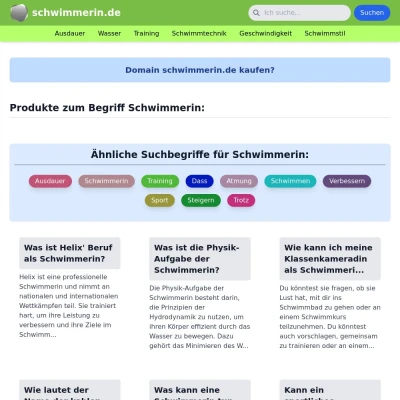 Screenshot schwimmerin.de