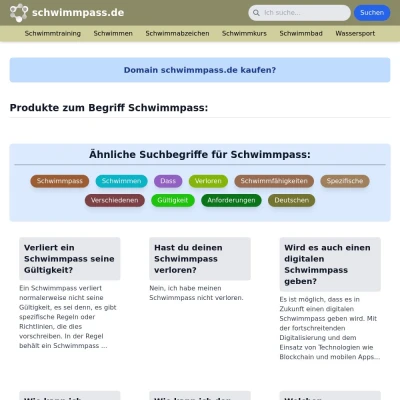 Screenshot schwimmpass.de