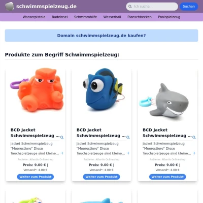 Screenshot schwimmspielzeug.de