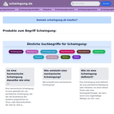 Screenshot schwingung.de