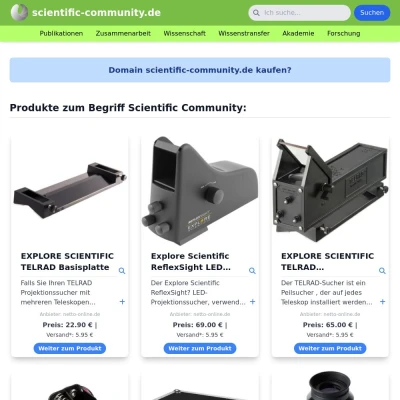 Screenshot scientific-community.de