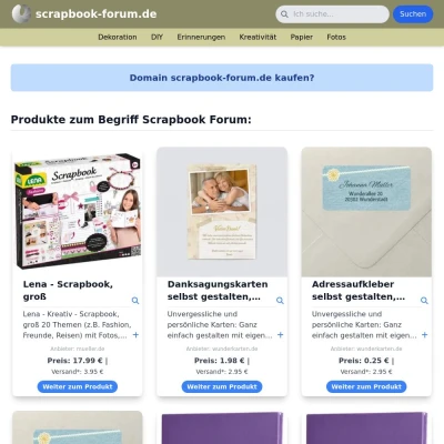 Screenshot scrapbook-forum.de