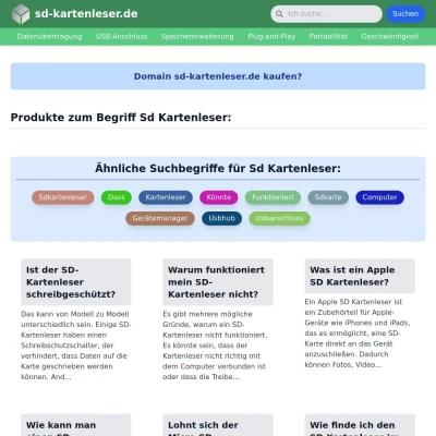 Screenshot sd-kartenleser.de