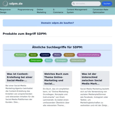 Screenshot sdpm.de