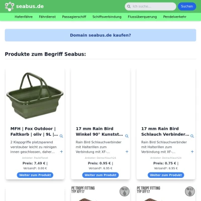 Screenshot seabus.de