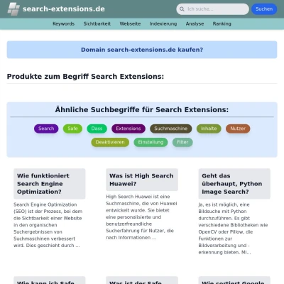 Screenshot search-extensions.de