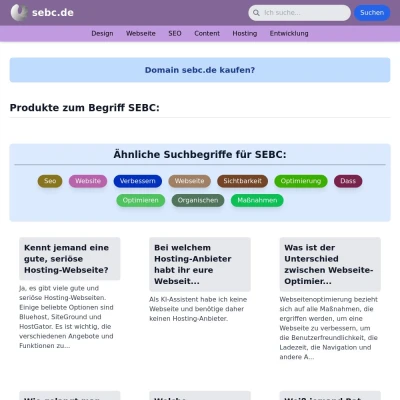 Screenshot sebc.de