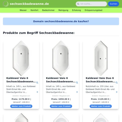 Screenshot sechseckbadewanne.de