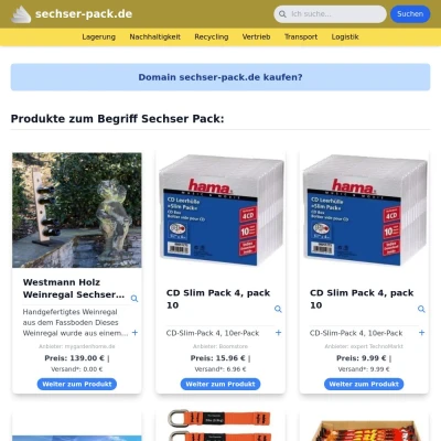 Screenshot sechser-pack.de