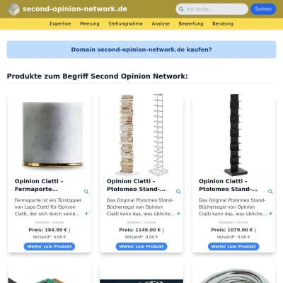 Screenshot second-opinion-network.de