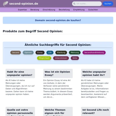 Screenshot second-opinion.de