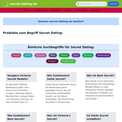 Screenshot secret-dating.de