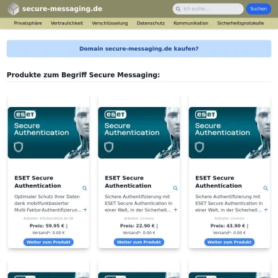 Screenshot secure-messaging.de