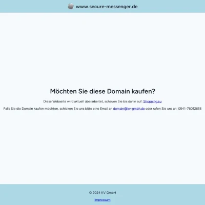 Screenshot secure-messenger.de