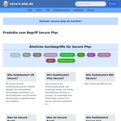 Screenshot secure-php.de