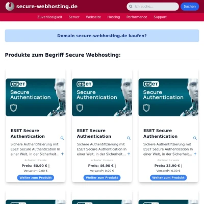 Screenshot secure-webhosting.de