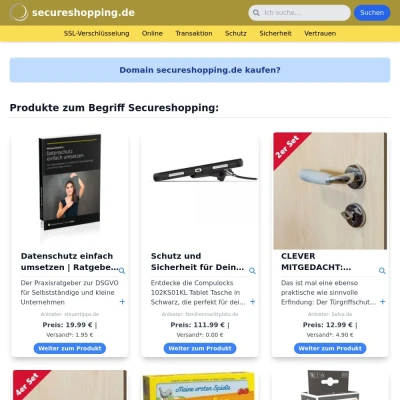 Screenshot secureshopping.de