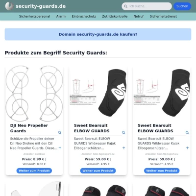 Screenshot security-guards.de