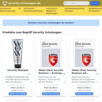 Screenshot security-schulungen.de