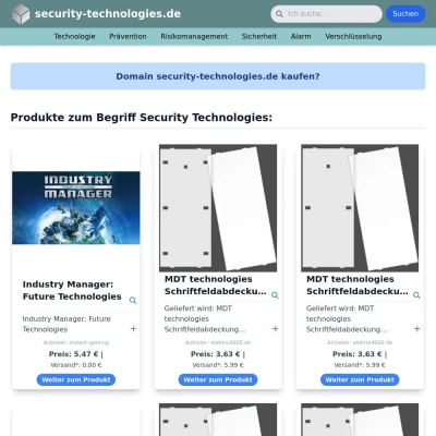 Screenshot security-technologies.de