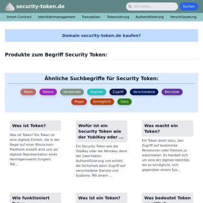 Screenshot security-token.de