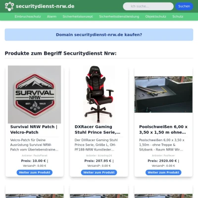 Screenshot securitydienst-nrw.de