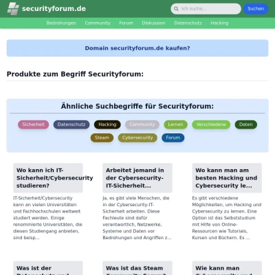 Screenshot securityforum.de