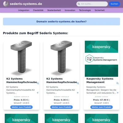 Screenshot sederis-systems.de