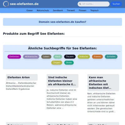 Screenshot see-elefanten.de