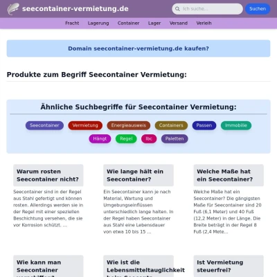 Screenshot seecontainer-vermietung.de