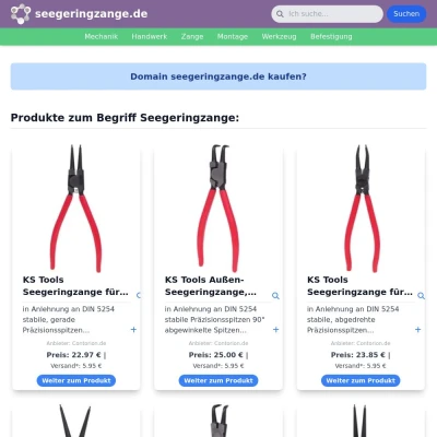 Screenshot seegeringzange.de