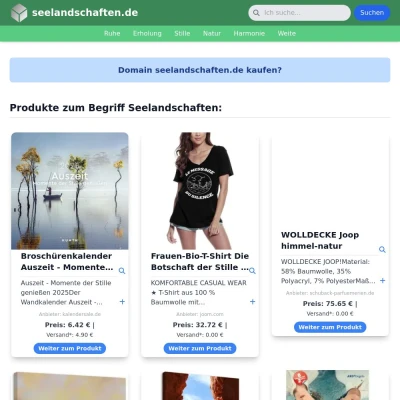 Screenshot seelandschaften.de