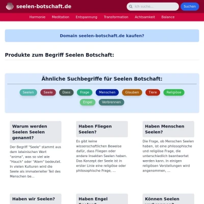 Screenshot seelen-botschaft.de