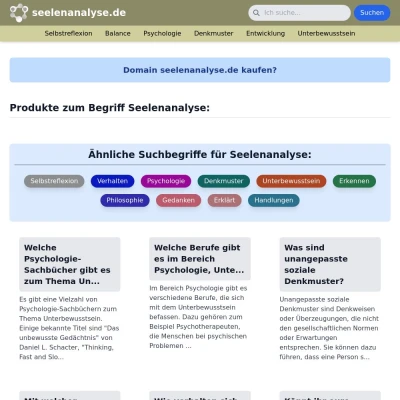 Screenshot seelenanalyse.de