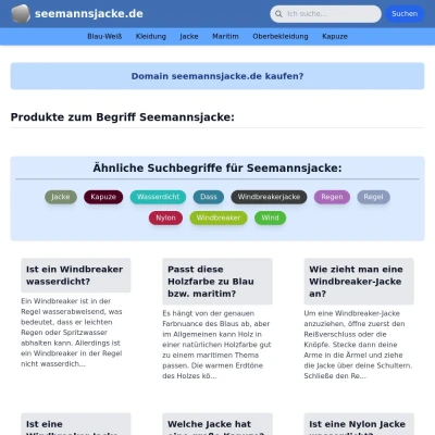 Screenshot seemannsjacke.de