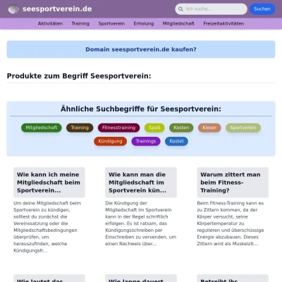 Screenshot seesportverein.de