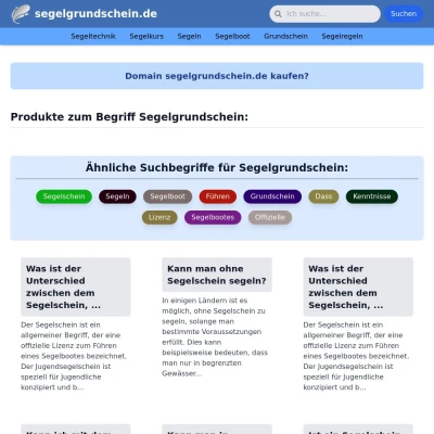 Screenshot segelgrundschein.de